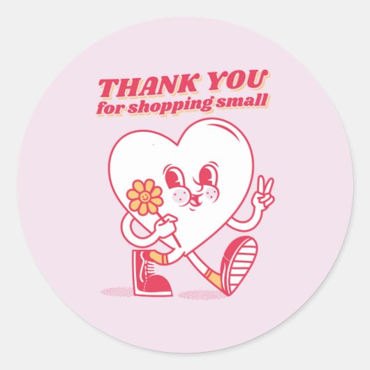 Thank you for shopping small sticker ラウンドシール (正面)