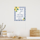 Thank you for Showering Bride Mediterranean Shower ポスター (キッチン)