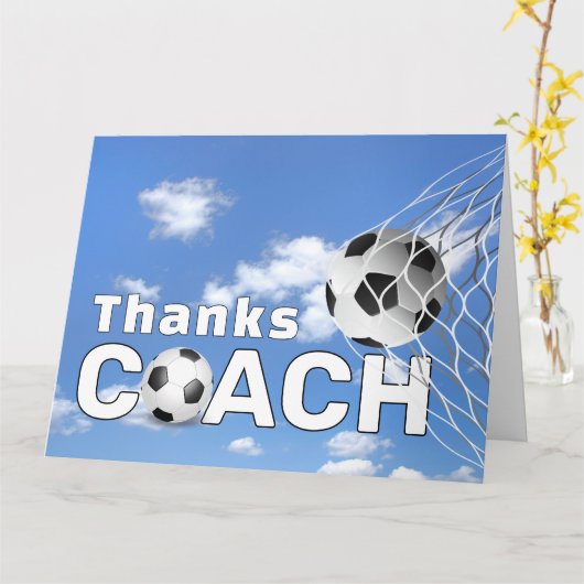 Thank You for Soccer Coach カード (黄色い花)