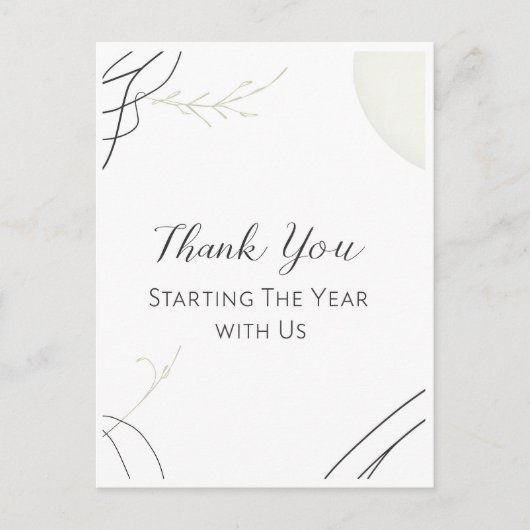 Thank You for Starting The Year with Us ポストカード (正面)