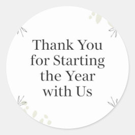 Thank You for Starting the Year with Us ラウンドシール