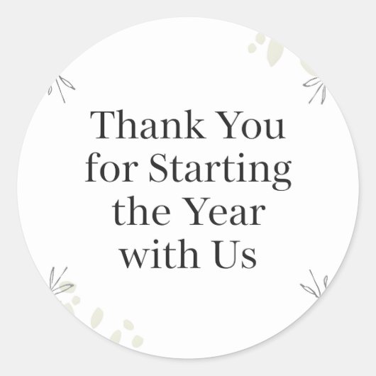 Thank You for Starting the Year with Us ラウンドシール (正面)