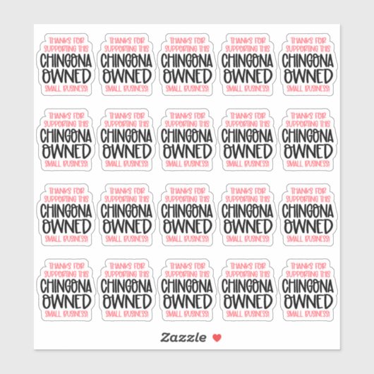 Thank You for Supporting Chingona Owned Business シール (シート)