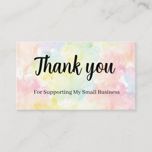Thank You for Supporting My Business Card 名刺 (正面)