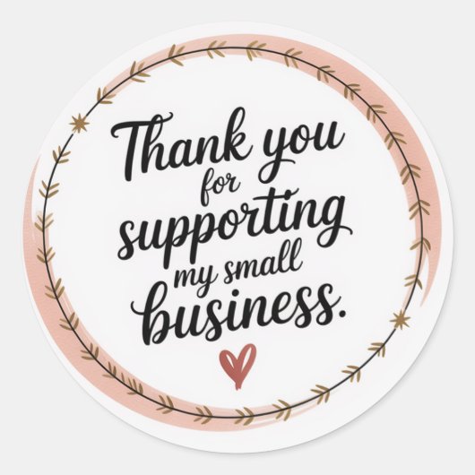 Thank you for supporting my small business  ラウンドシール (正面)