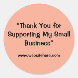“Thank You for Supporting My Small Business”  ラウンドシール