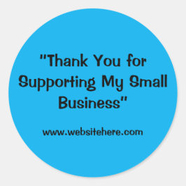 “Thank You for Supporting My Small Business”  ラウンドシール