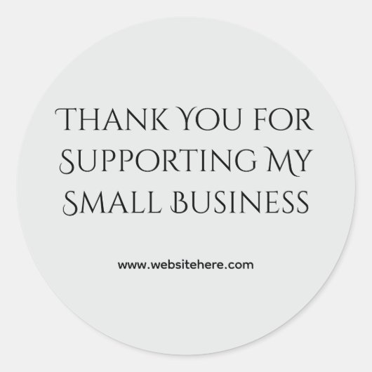 Thank You for Supporting My Small Business  ラウンドシール (正面)