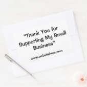 “Thank You for Supporting My Small Business”  長方形シール (封筒)