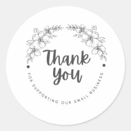 Thank You for Supporting My Small Business Sticker ラウンドシール