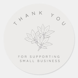 Thank you for supporting small business - sticker ラウンドシール