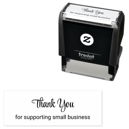 Thank You for Supporting Small Business Template セルフインキングスタンプ (インサイチュ)