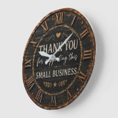 Thank You for Supporting This Small Business Rusti ラージ壁時計 (傾斜)
