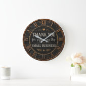 Thank You for Supporting This Small Business Rusti ラージ壁時計 (ホーム)