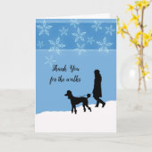 Thank You for the Walksドッグウォーカー カード (黄色い花)