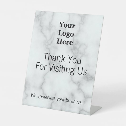 Thank You For Visiting Us Business Logo Elegant 台座サイン (正面)
