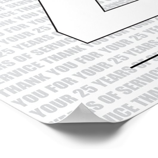 Thank you for your 25 Years of Service ポスター (角)