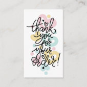 Thank You For Your Order Business Cards コーリングカード (正面)