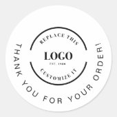 Thank you for your order Custom business logo ラウンドシール (正面)