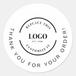 Thank you for your order Custom business logo ラウンドシール