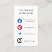 Thank You for Your Order Insert Card Small Busines 名刺 (裏面)