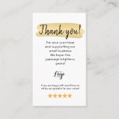 Thank You for Your Order Insert Card Small Busines 名刺 (正面)