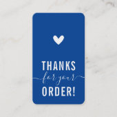 THANK YOU FOR YOUR ORDER insert modern royal blue 名刺 (正面)