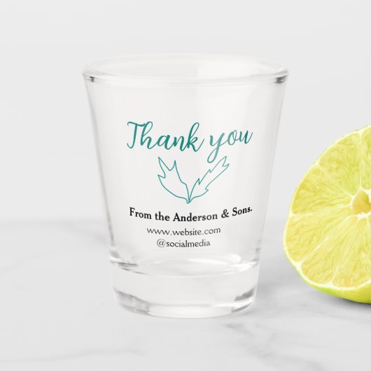 Thank you for your order leaf website company name ショットグラス (正面)