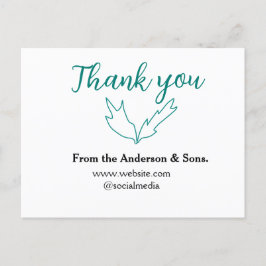 Thank you for your order leaf website company name シーズンポストカード