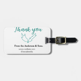 Thank you for your order leaf website company name ラゲッジタグ