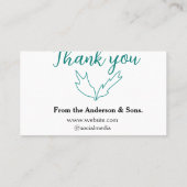 Thank you for your order leaf website company name 名刺 (裏面)