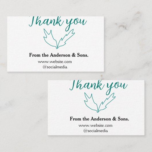 Thank you for your order leaf website company name 名刺 (正面/裏面)
