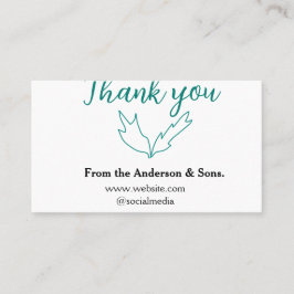 Thank you for your order leaf website company name 名刺