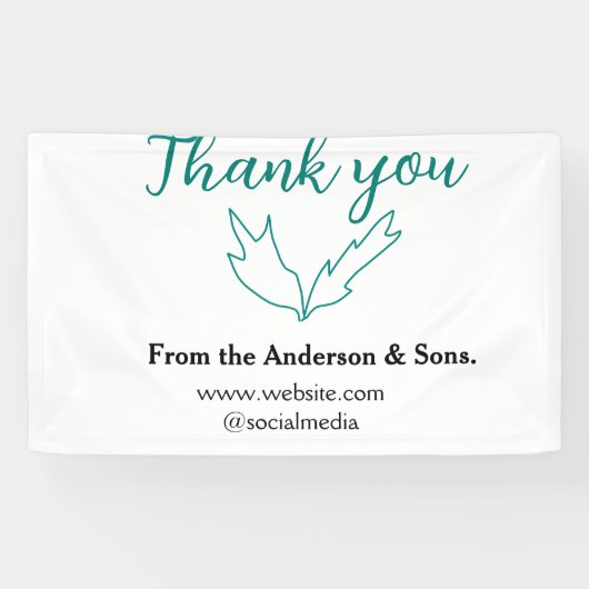 Thank you for your order leaf website company name 横断幕 (横)