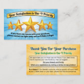 Thank You for Your Order/Purchase Cards コーリングカード (正面/裏面)