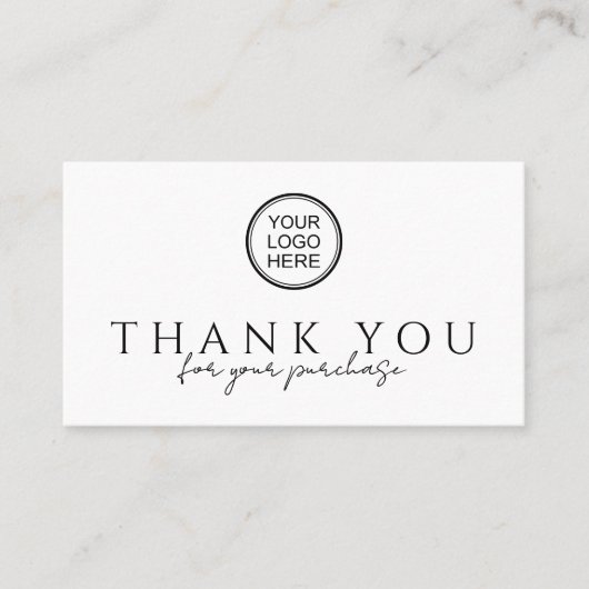 Thank You for Your Purchase Packaging Inserts 名刺 (正面)