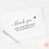 Thank You For Your Purchase | Small Business 楕円形シール (封筒)