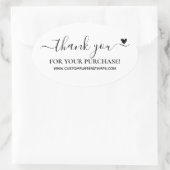 Thank You For Your Purchase | Small Business 楕円形シール (バッグ)