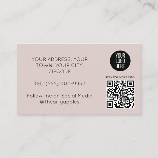 Thank You for Your Purchase Small Business Card |  名刺 (裏面)