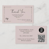 Thank You for Your Purchase Small Business Card |  名刺 (正面/裏面)