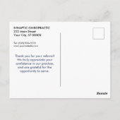 Thank You For Your Referral 3 Chiropractic ポストカード (裏面)