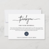 Thank You For Your Referral Card (正面)