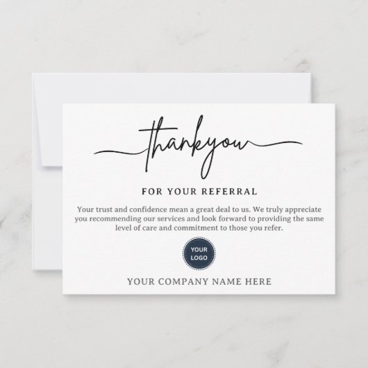 Thank You For Your Referral Card (正面)