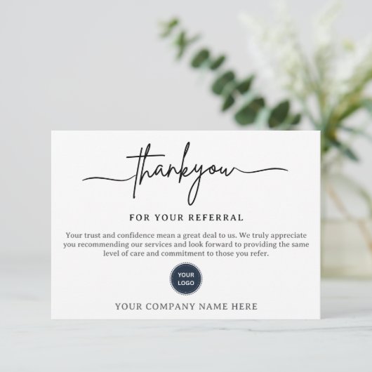 Thank You For Your Referral Card (スタンド正面)