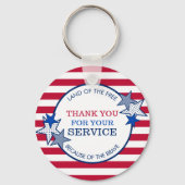 Thank You For Your Service退役軍人Stars ストライプ キーホルダー (正面)