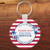 Thank You For Your Service退役軍人Stars ストライプ キーホルダー (正面)