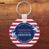 Thank You For Your Service退役軍人Stars ストライプ キーホルダー (正面)