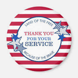 Thank You For Your Service退役軍人Stars ストライプ マグネット