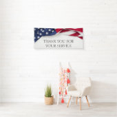 THANK YOU for your service American Flag  横断幕 (インサイチュ)