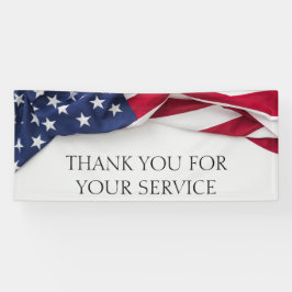THANK YOU for your service American Flag  横断幕